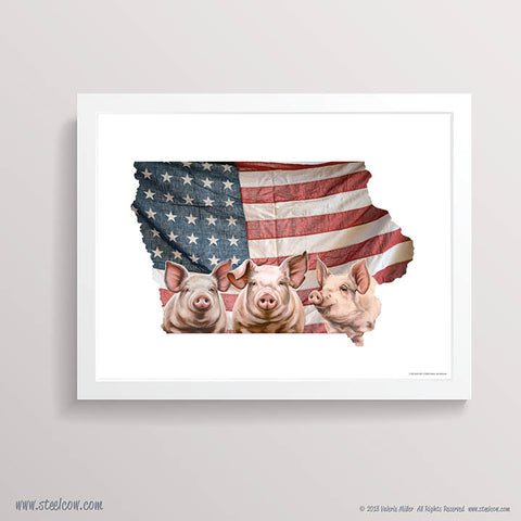 "Here, Piggy, Piggy, Piggy...Iowa"™ Paper Print